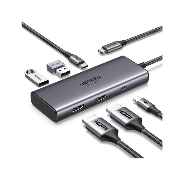 UGREEN Dual Display 6-in-1 USB-C HUB Docking Station Adapter | 15852